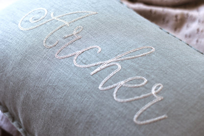 Pure Linen Cushion Cover- Sage