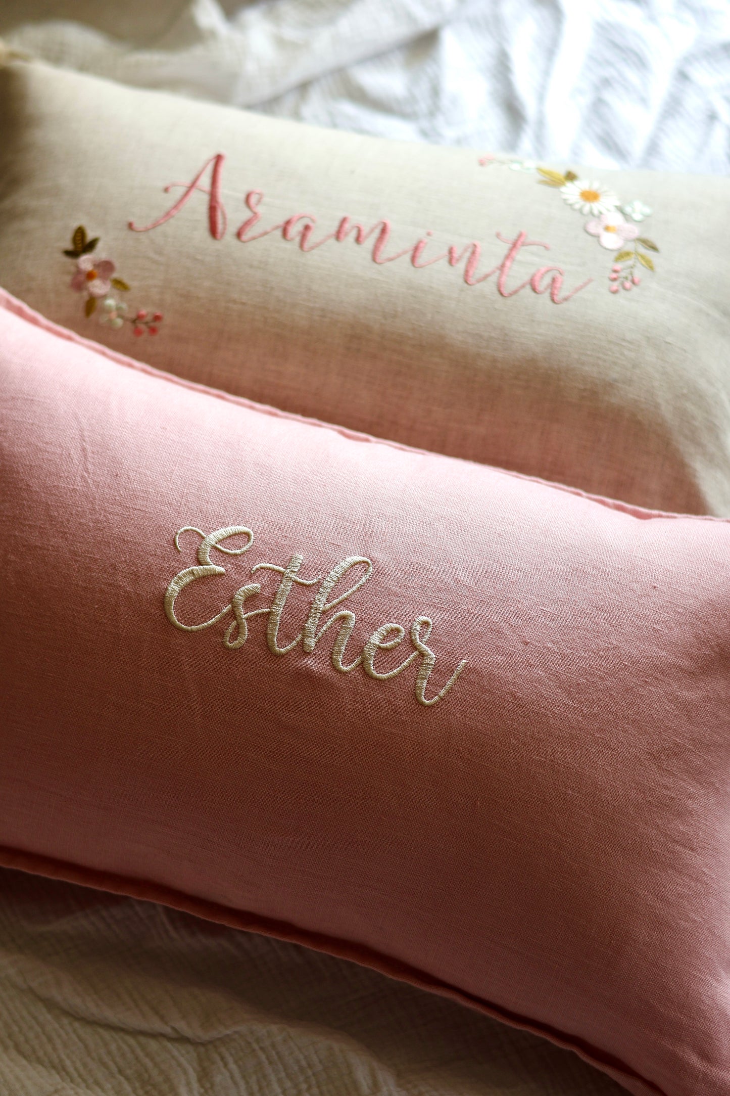 Pure Linen Cushion Cover - Blush