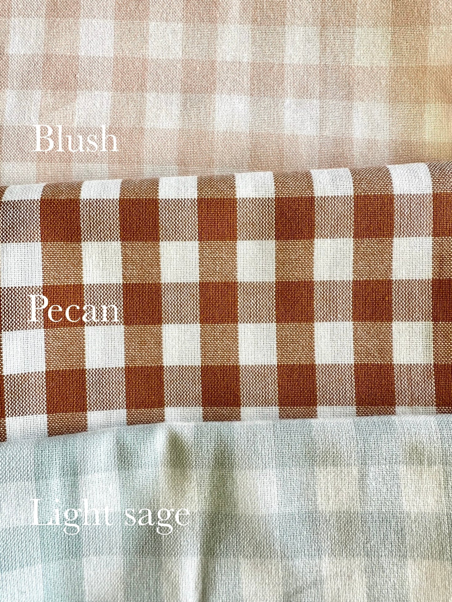 Gingham Letter Pure Linen Cushion Cover
