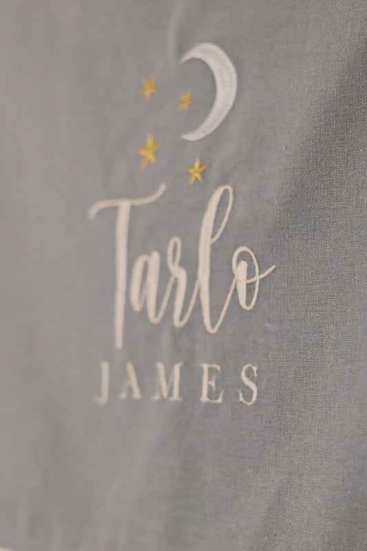 Personalised room flag- Dusty Blue