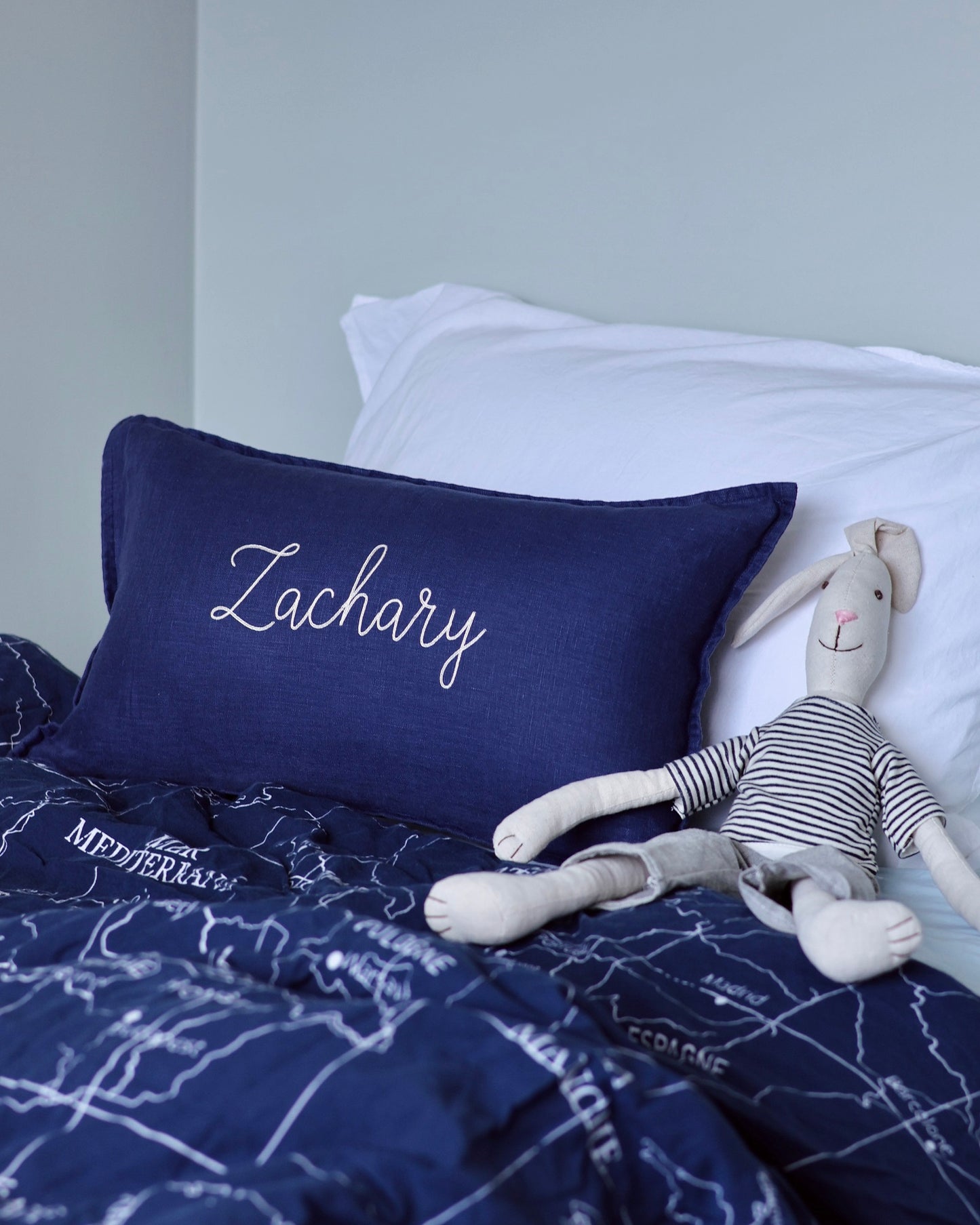 Pure Linen Cushion Cover- Midnight