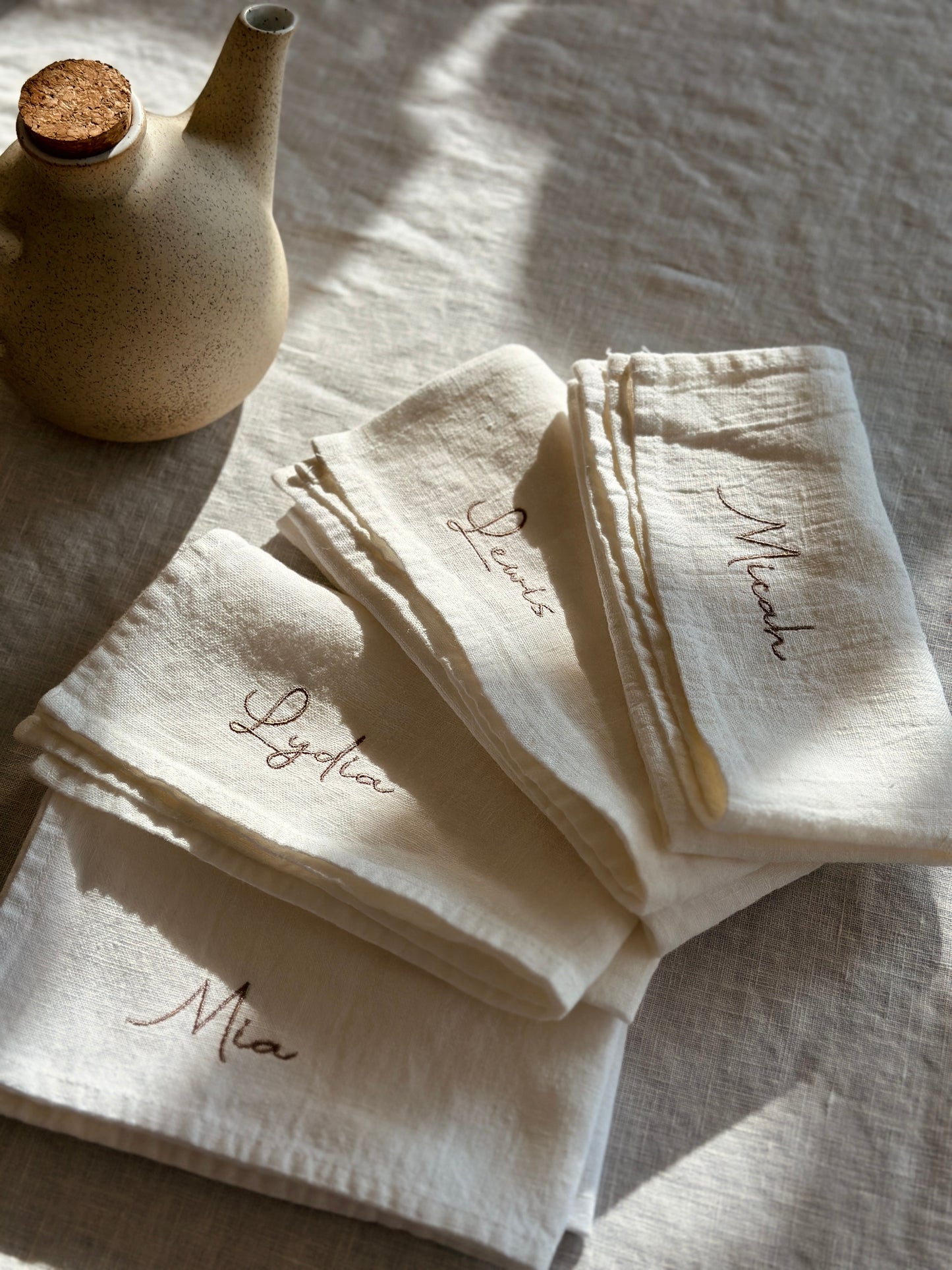 Pure Linen Napkins- White