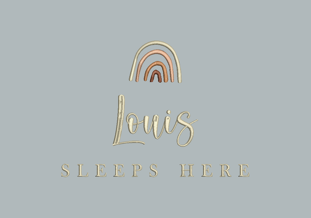 Personalised room flag- Dusty Blue