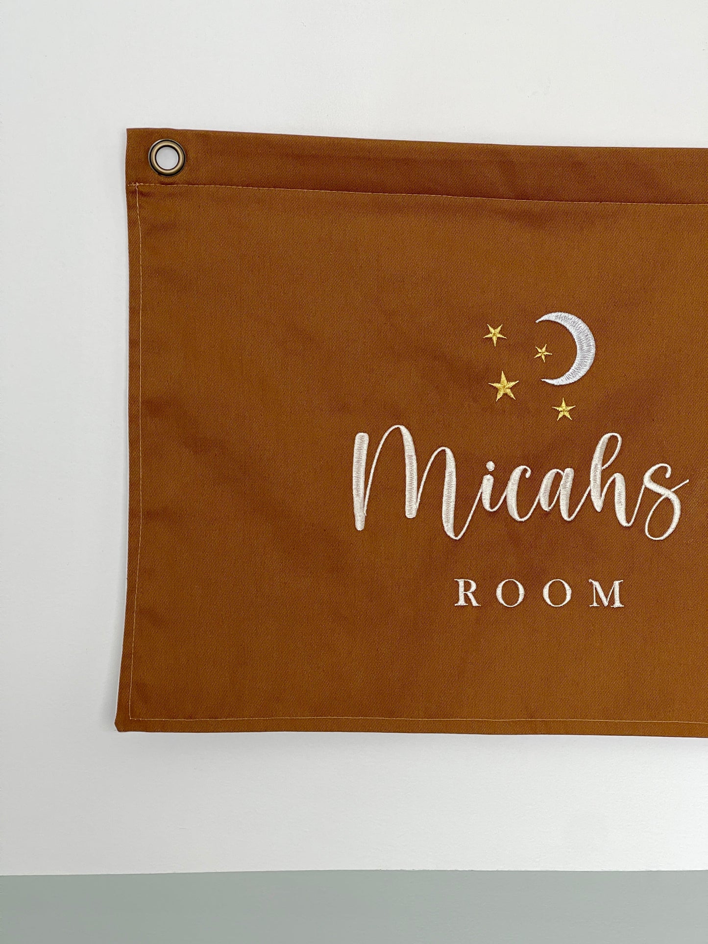 Personalised room flag- Ochre