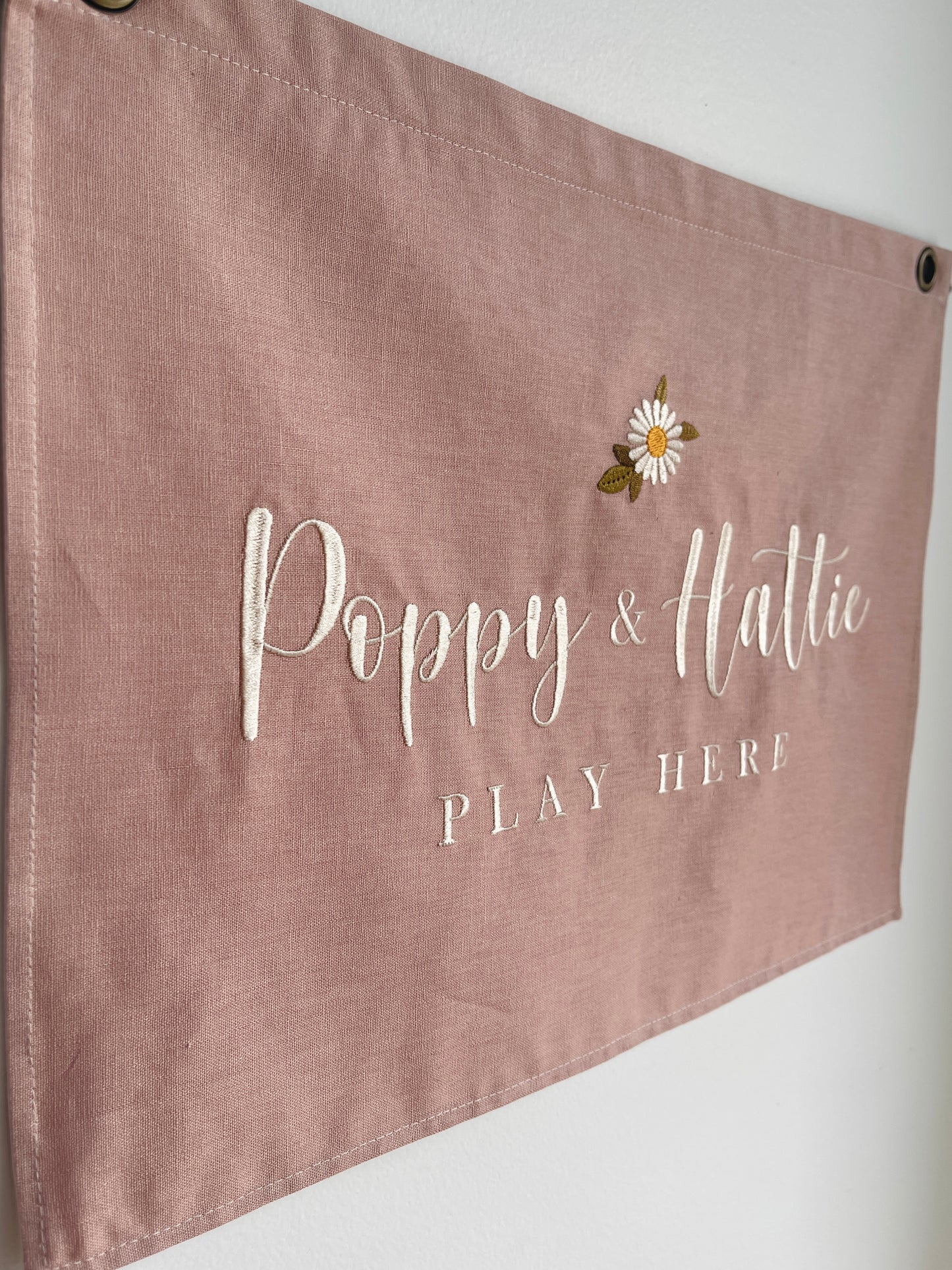 Personalised room flag- Blush