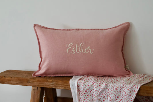 Pure Linen Cushion Cover - Blush