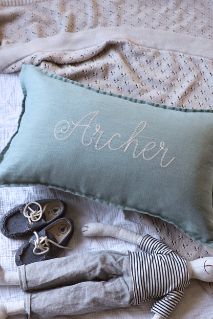 Pure Linen Cushion Cover- Sage