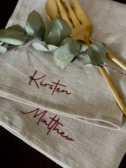Linen Napkins- Script edition
