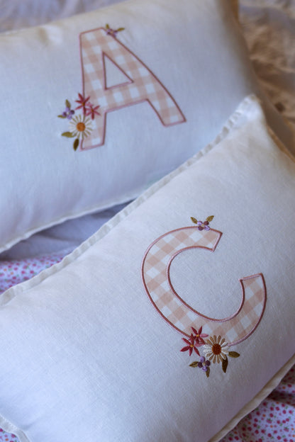 Spring Gingham Linen Cushion Cover