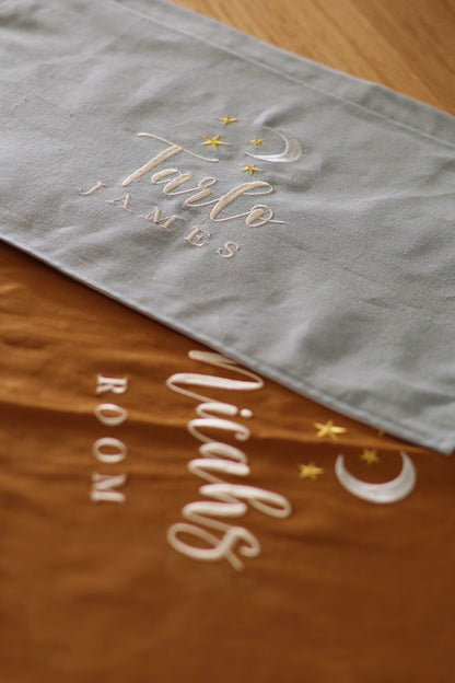 Personalised room flag- Dusty Blue