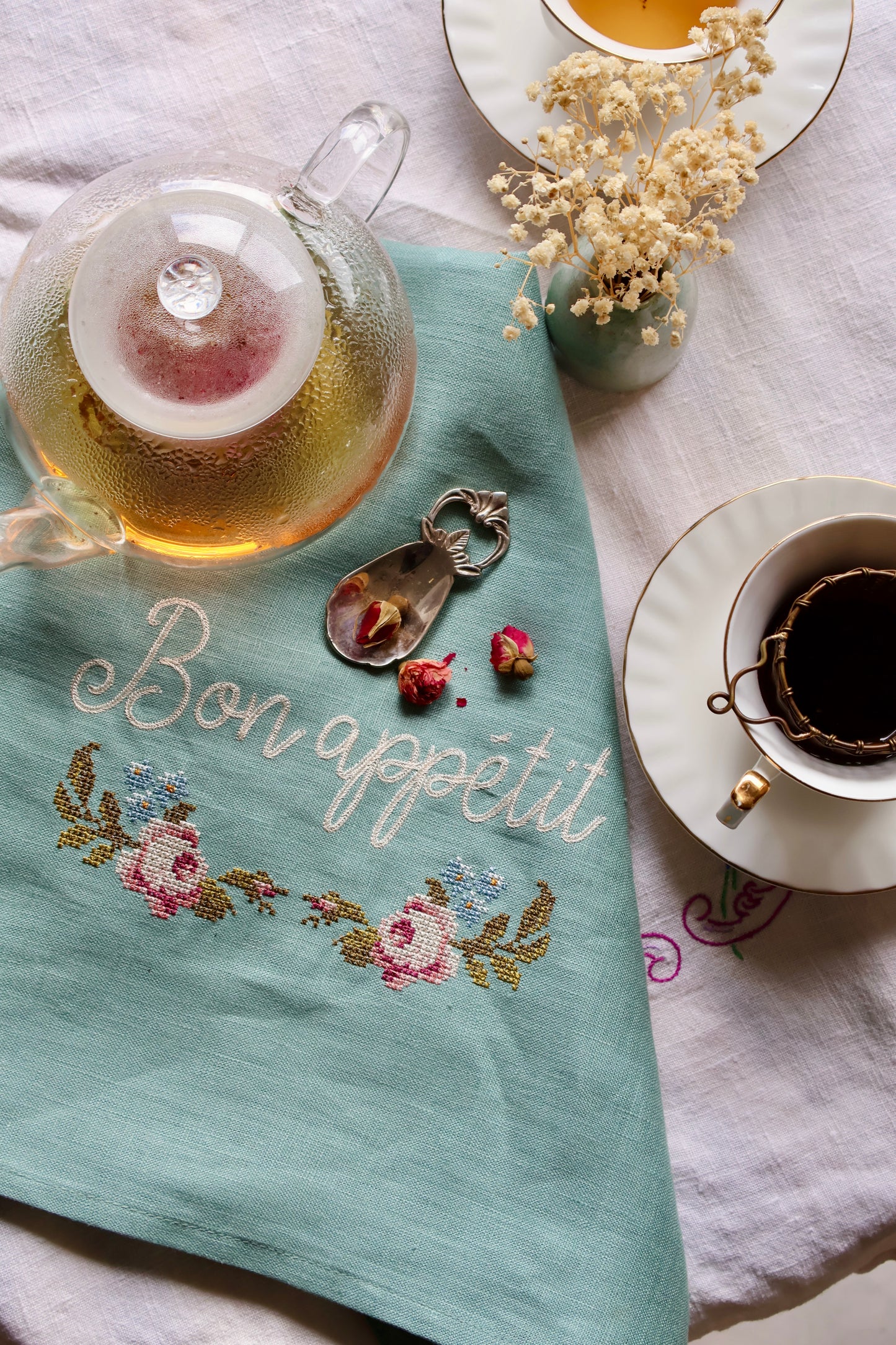 Linen Tea towel- Bon Appetit