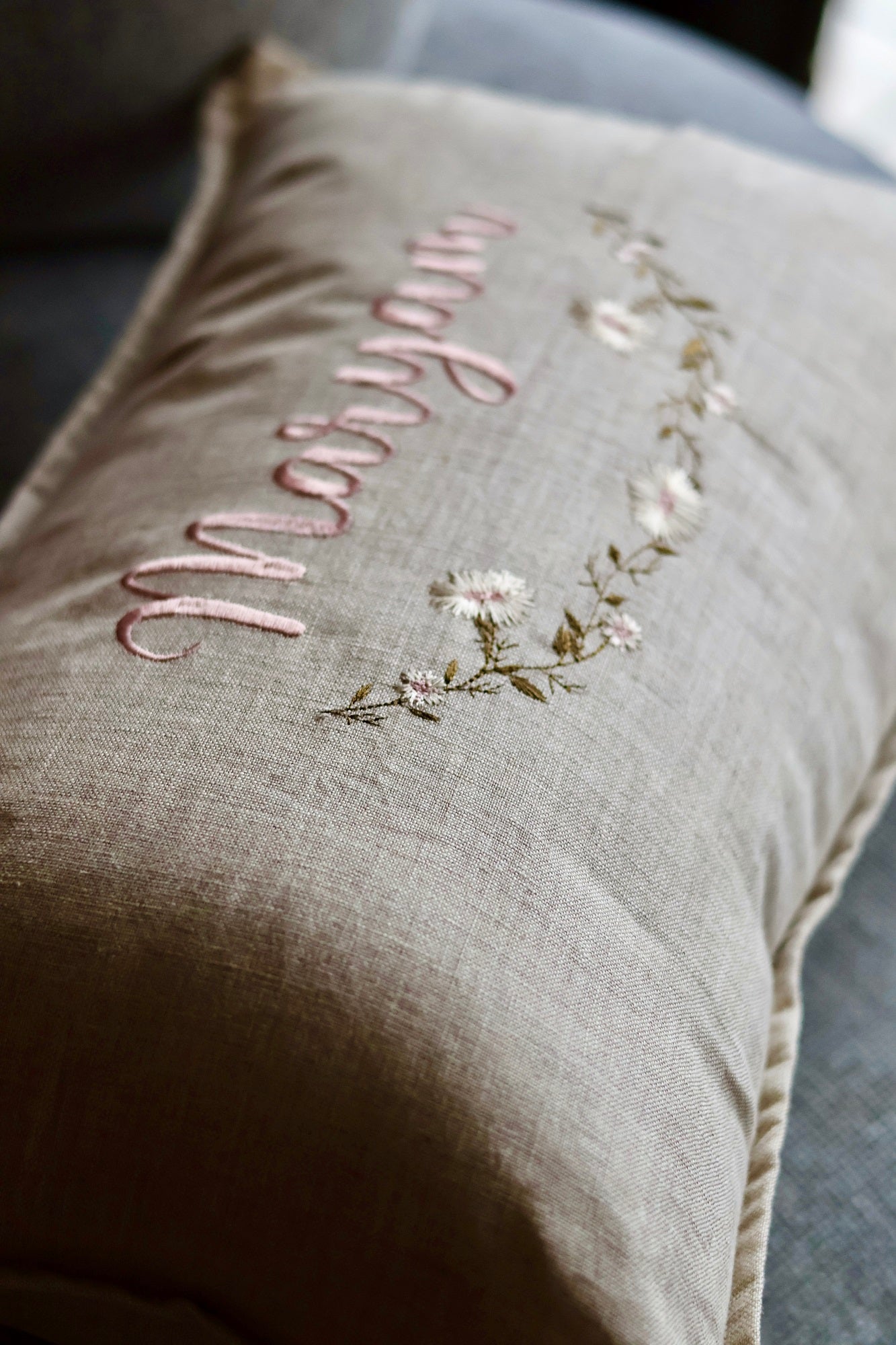 The Daisy Pure Linen Cushion