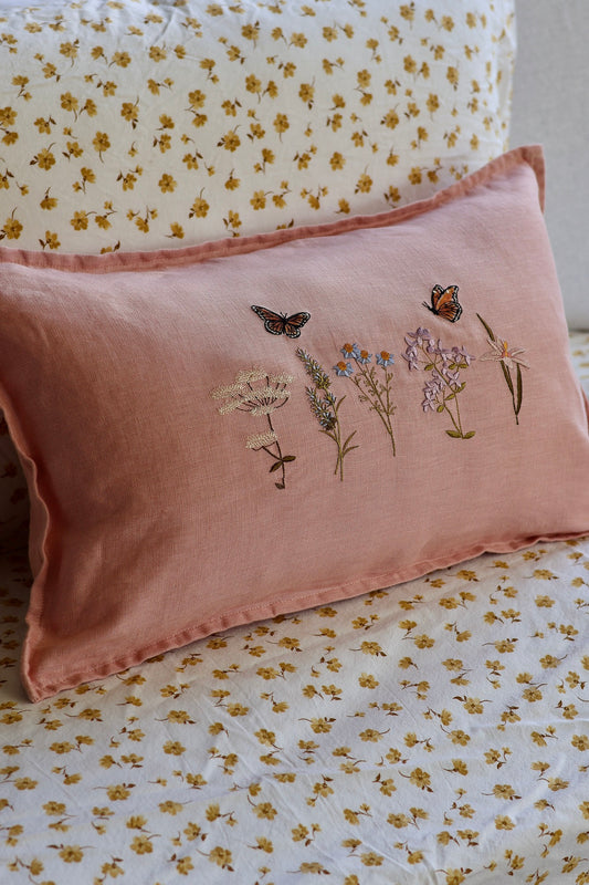 Pure Linen Cushion- Wildflower edition