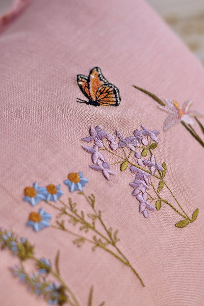 Pure Linen Cushion Cover- Wildflower edition