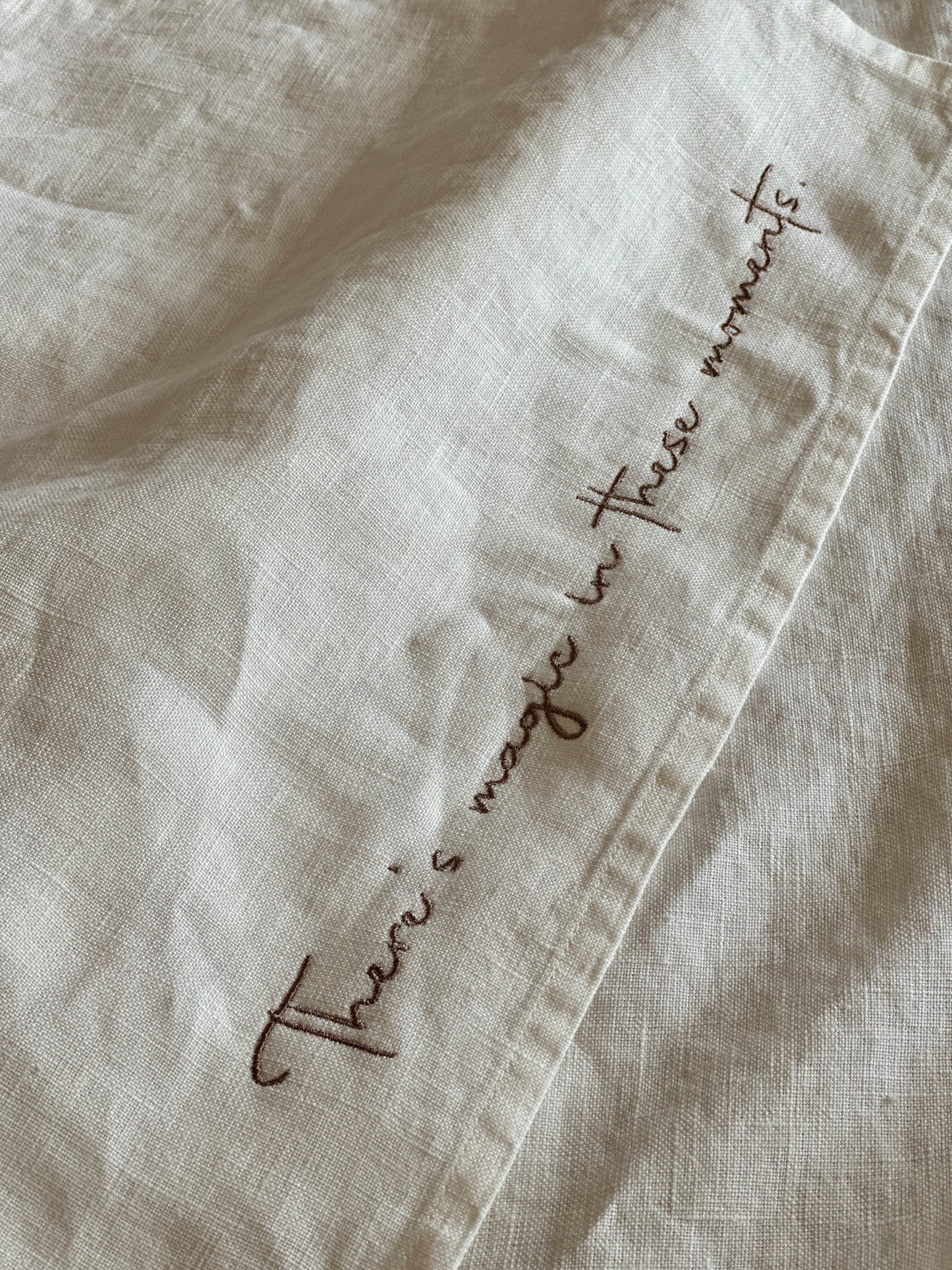 Linen Tablecloth- Script Edition