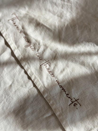 Linen Tablecloth- Script Edition