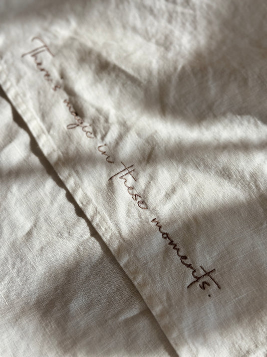 Linen Tablecloth- Script Edition