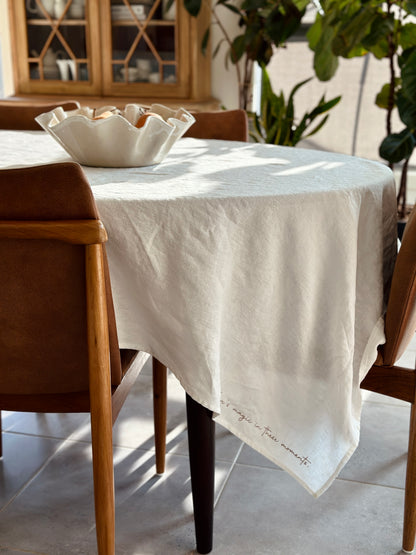Linen Tablecloth- Script Edition