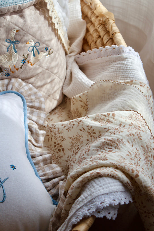 Cotton Muslin Blanket- Hazel Bloom