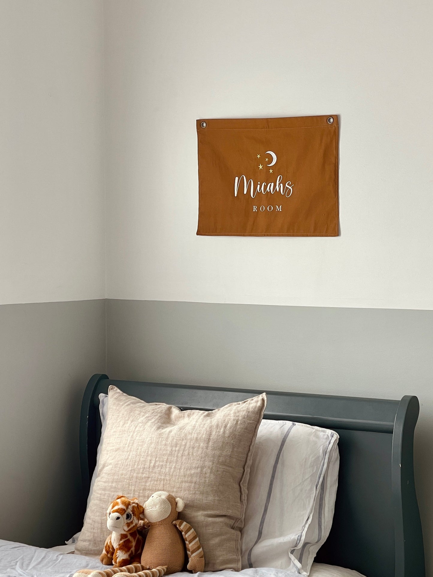 Personalised room flag- Ochre