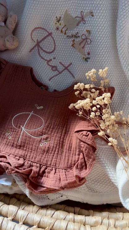 The keepsake ruffle bib- Personalised