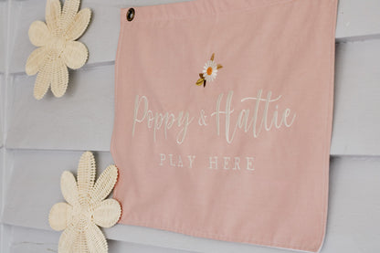 Personalised room flag- Blush