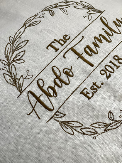 Pure Linen Cushion Cover- Wreath edition