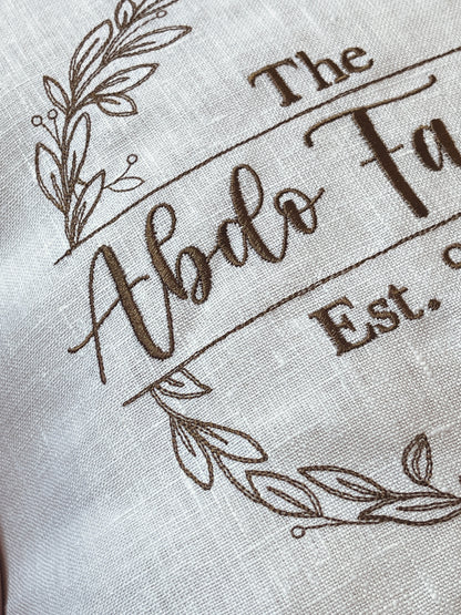 Pure Linen Cushion Cover- Wreath edition