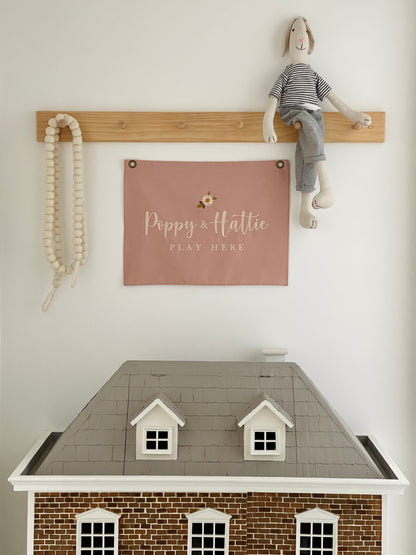Personalised room flag- Blush