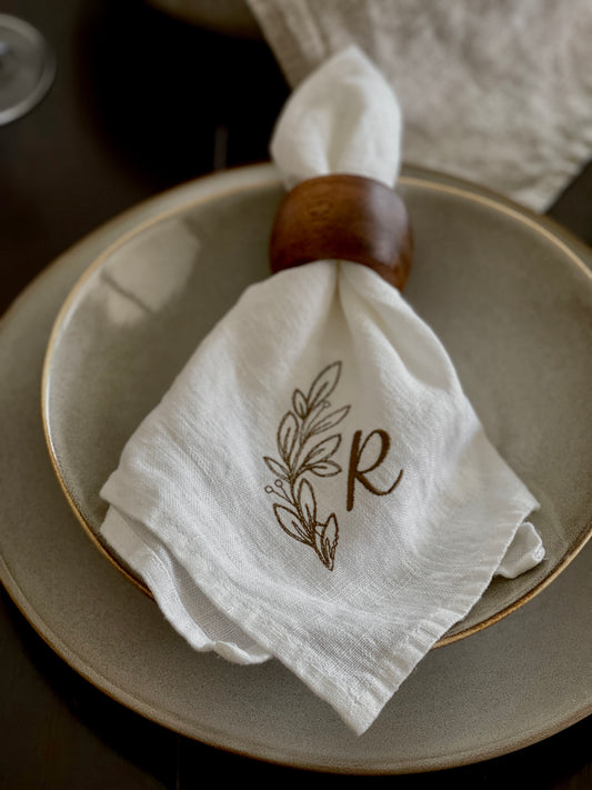 Pure Linen Napkins- Monogramed edition